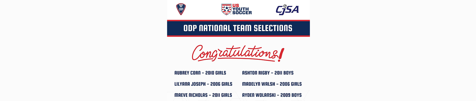 ODP National Team Selections
